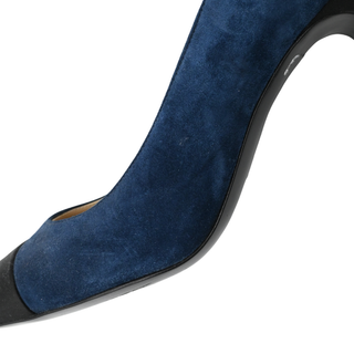 CHANEL | Gabrielle Blue Suede CC Pumps