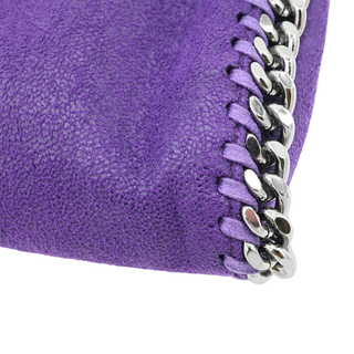Purple Vegan Suede Falabella Mini Tote Crossbody Bag