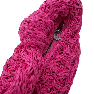 Mini Datolite Crochet Fuchsia Top Handle Bag