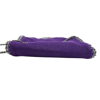 Purple Vegan Suede Falabella Mini Tote Crossbody Bag