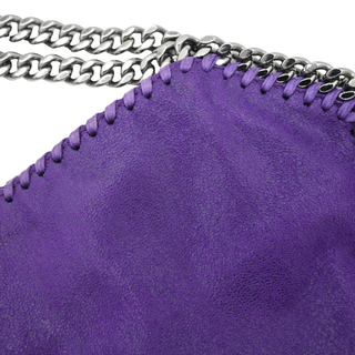 Purple Vegan Suede Falabella Mini Tote Crossbody Bag