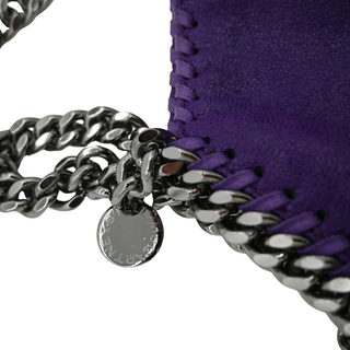 Purple Vegan Suede Falabella Mini Tote Crossbody Bag