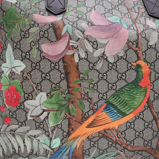 GG Supreme Tian Floral Bird Tote Bag