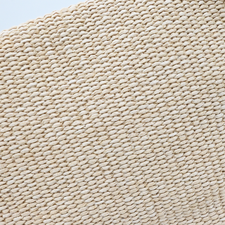 Beige Straw Baguette Shoulder Bag