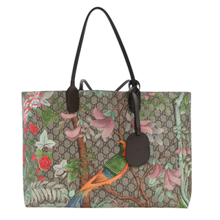 GG Supreme Tian Floral Bird Tote Bag