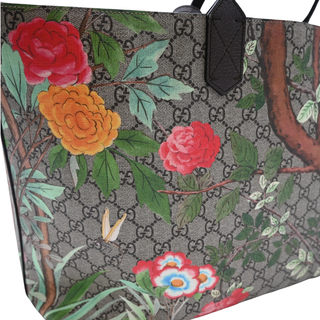 GG Supreme Tian Floral Bird Tote Bag
