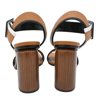 PIERRE HARDY | Tan Colorblock Leather Block Heel Sandal