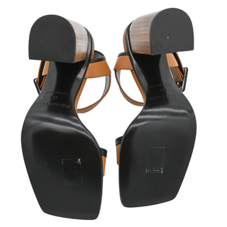 PIERRE HARDY | Tan Colorblock Leather Block Heel Sandal