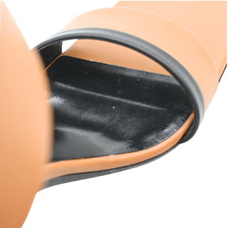 PIERRE HARDY | Tan Colorblock Leather Block Heel Sandal