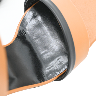 PIERRE HARDY | Tan Colorblock Leather Block Heel Sandal