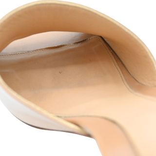 BOTTEGA VENETA | Dark Beige Leather Square Toe Heeled Mules
