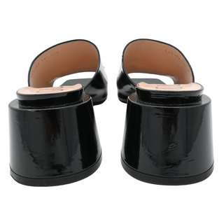 GUCCI | Black Patent Horsebit Heeled Mules