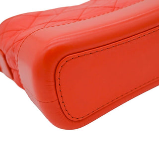 CHANEL | Orange Quilted Leather Gabrielle Hobo Shoulder Bag