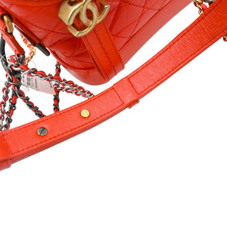 CHANEL | Orange Quilted Leather Gabrielle Hobo Shoulder Bag