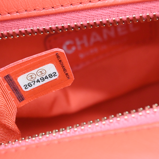 CHANEL | Orange Quilted Leather Gabrielle Hobo Shoulder Bag