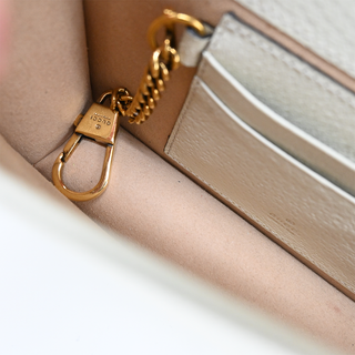 Ivory Leather Mini Diana Bamboo Crossbody Bag