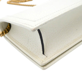 Ivory Leather Mini Diana Bamboo Crossbody Bag