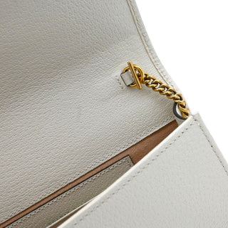 Ivory Leather Mini Diana Bamboo Crossbody Bag