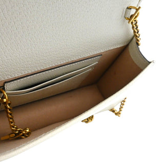 Ivory Leather Mini Diana Bamboo Crossbody Bag