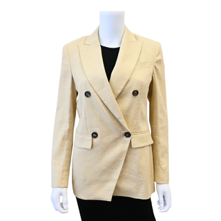 BRUNELLO CUCINELLI | Pale Beige Linen-Blend Blazer