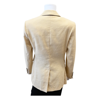 BRUNELLO CUCINELLI | Pale Beige Linen-Blend Blazer