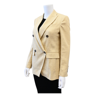 BRUNELLO CUCINELLI | Pale Beige Linen-Blend Blazer