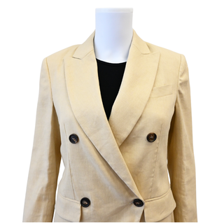 BRUNELLO CUCINELLI | Pale Beige Linen-Blend Blazer
