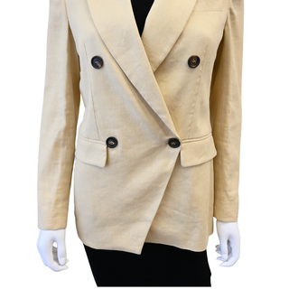 BRUNELLO CUCINELLI | Pale Beige Linen-Blend Blazer
