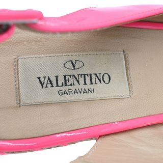 VALENTINO | Neon Pink Espadrille Wedge Sandals