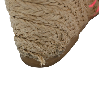 VALENTINO | Neon Pink Espadrille Wedge Sandals