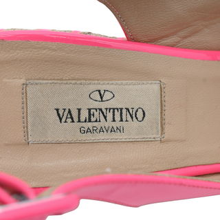 VALENTINO | Neon Pink Espadrille Wedge Sandals