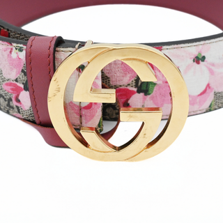 Bloom Floral GG Supreme Canvas GG Buckle Belt