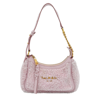 B Army Terry Cloth & Leather Shoulder Bag