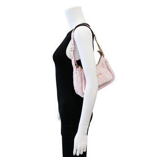 BALMAIN | B Army Terry Cloth & Leather Shoulder Bag