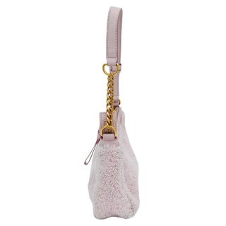 B Army Terry Cloth & Leather Shoulder Bag