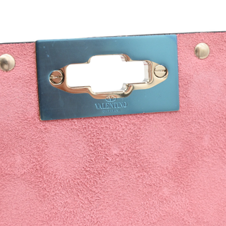VALENTINO | Candy Rose Leather Quilted Rockstud Spike Shoulder Bag