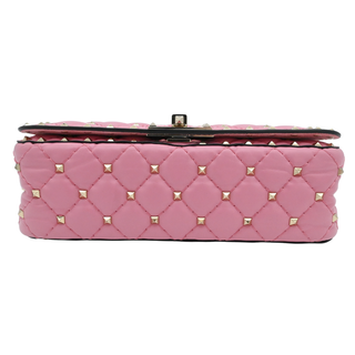 VALENTINO | Candy Rose Leather Quilted Rockstud Spike Shoulder Bag