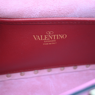 VALENTINO | Candy Rose Leather Quilted Rockstud Spike Shoulder Bag