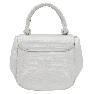 NANCY GONZALEZ | Pearly Crocodile Top Handle Bag
