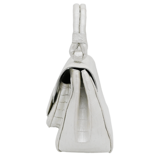 NANCY GONZALEZ | Pearly Crocodile Top Handle Bag
