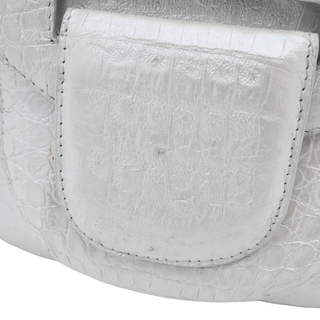 NANCY GONZALEZ | Pearly Crocodile Top Handle Bag
