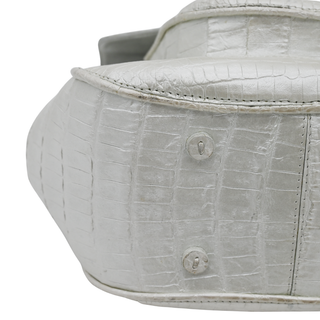 NANCY GONZALEZ | Pearly Crocodile Top Handle Bag
