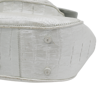 NANCY GONZALEZ | Pearly Crocodile Top Handle Bag