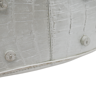 NANCY GONZALEZ | Pearly Crocodile Top Handle Bag