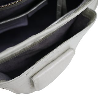 NANCY GONZALEZ | Pearly Crocodile Top Handle Bag