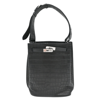 Black So Kelly 22 Alligator Shoulder Bag