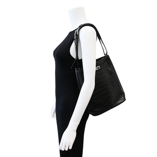 Black So Kelly 22 Alligator Shoulder Bag