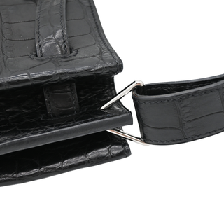 Black So Kelly 22 Alligator Shoulder Bag