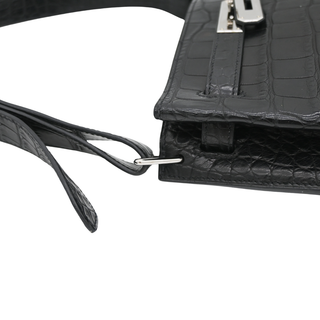 Black So Kelly 22 Alligator Shoulder Bag