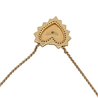 &nbsp; | 14K Gold Diamond Fluted Heart Necklace